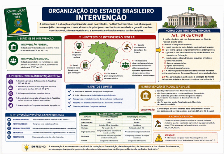 Aula 05A – LEITURA COMPLENTAR OBRIGATÓRIA  Organização do Estado Brasileiro (Intervenção)